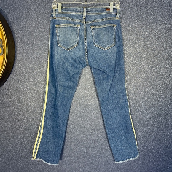 Principle Denim Innovators Cropped Jeans with White Stripe, Size 28 - Picture 5 of 7